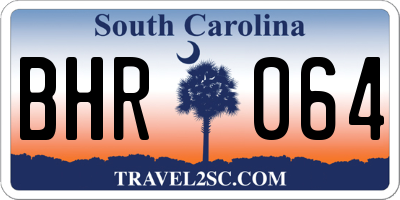 SC license plate BHR064