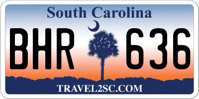 SC license plate BHR636