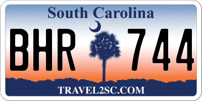 SC license plate BHR744
