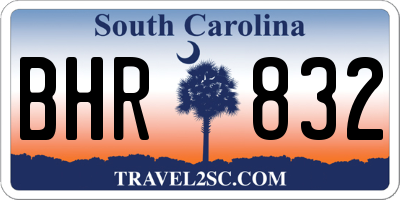 SC license plate BHR832