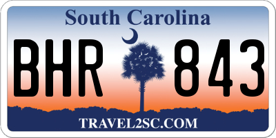 SC license plate BHR843