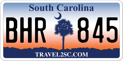 SC license plate BHR845