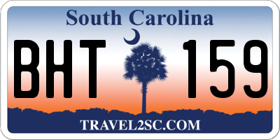 SC license plate BHT159