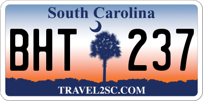 SC license plate BHT237