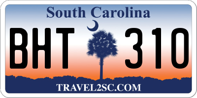SC license plate BHT310