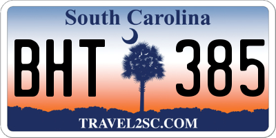SC license plate BHT385