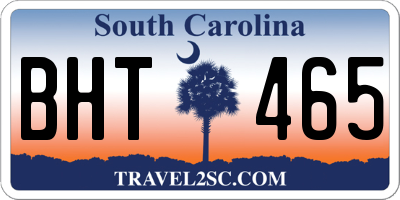 SC license plate BHT465