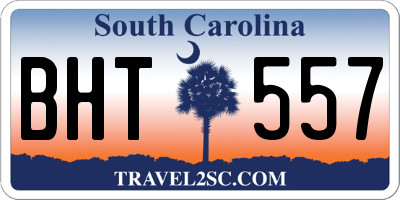 SC license plate BHT557