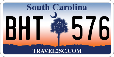 SC license plate BHT576