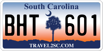 SC license plate BHT601