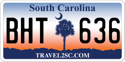 SC license plate BHT636