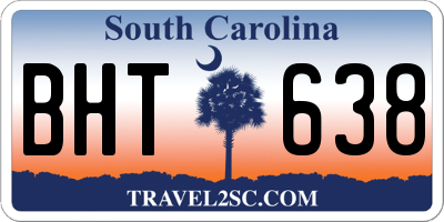SC license plate BHT638