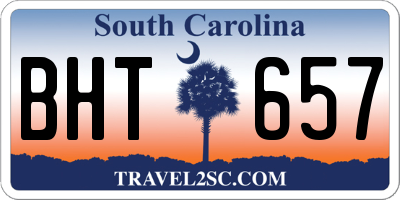 SC license plate BHT657