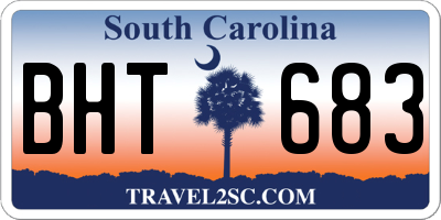 SC license plate BHT683