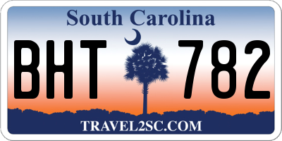 SC license plate BHT782