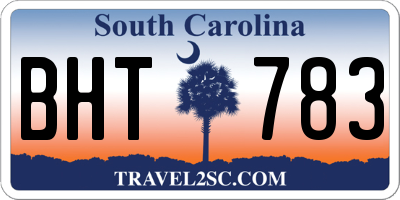 SC license plate BHT783