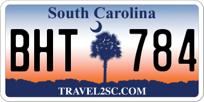 SC license plate BHT784