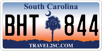 SC license plate BHT844