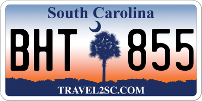 SC license plate BHT855
