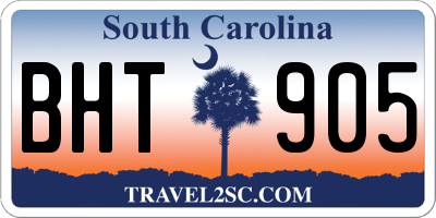 SC license plate BHT905