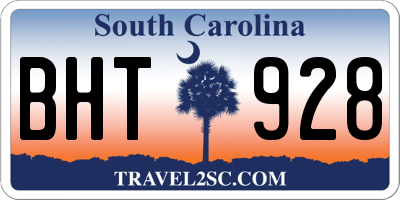 SC license plate BHT928