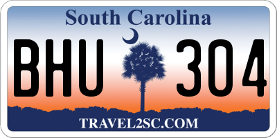 SC license plate BHU304