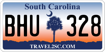 SC license plate BHU328