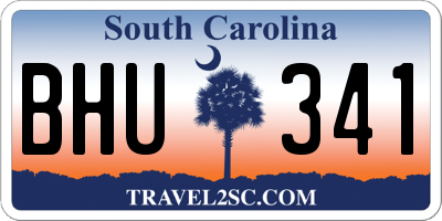 SC license plate BHU341