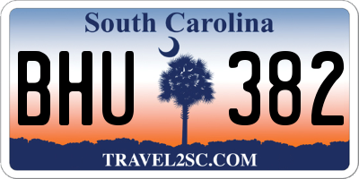 SC license plate BHU382