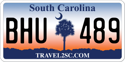 SC license plate BHU489
