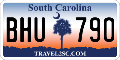 SC license plate BHU790