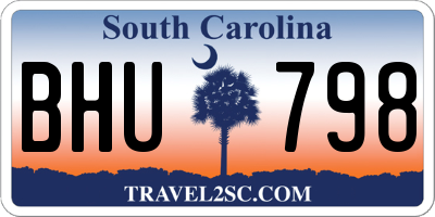 SC license plate BHU798