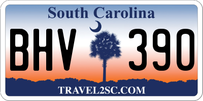 SC license plate BHV390