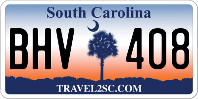 SC license plate BHV408