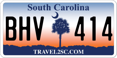 SC license plate BHV414