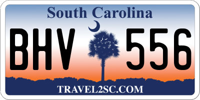 SC license plate BHV556