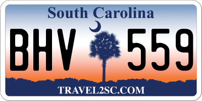 SC license plate BHV559