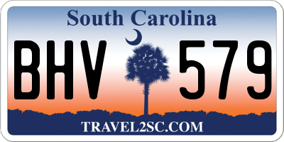 SC license plate BHV579