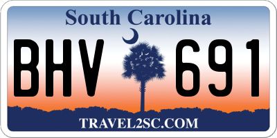 SC license plate BHV691