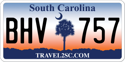 SC license plate BHV757