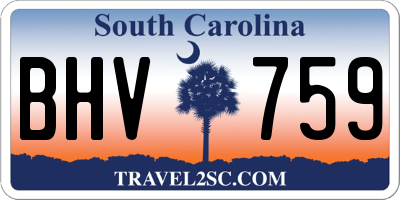 SC license plate BHV759