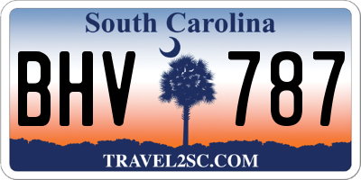 SC license plate BHV787