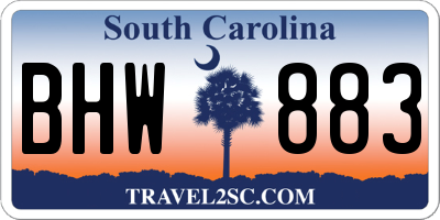 SC license plate BHW883