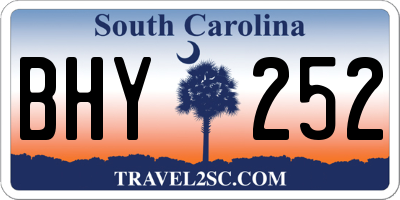 SC license plate BHY252