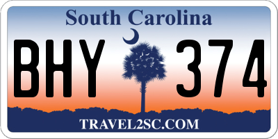 SC license plate BHY374