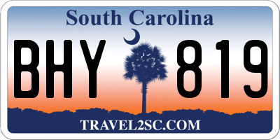 SC license plate BHY819