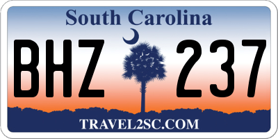 SC license plate BHZ237