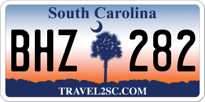 SC license plate BHZ282
