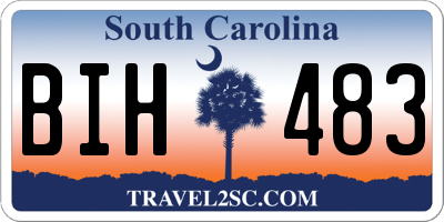 SC license plate BIH483