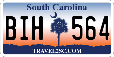 SC license plate BIH564